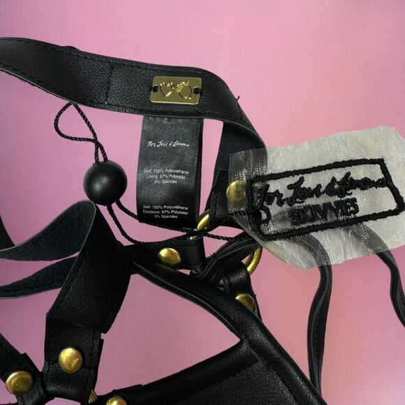 For Love and Lemons matching faux leather bralette and thong lingerie set - Picture 6 of 8